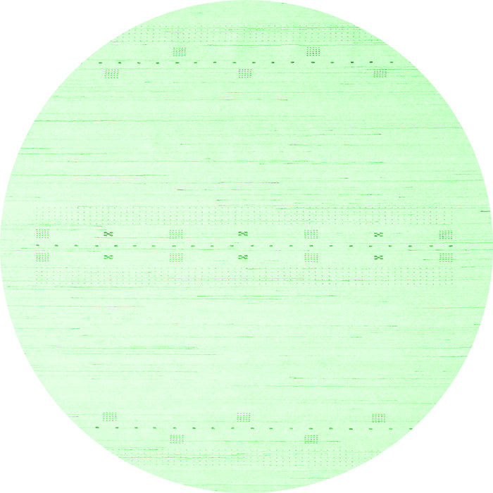 Round Solid Emerald Green Modern Rug, con2367emgrn