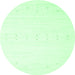 Round Solid Emerald Green Modern Rug, con2367emgrn