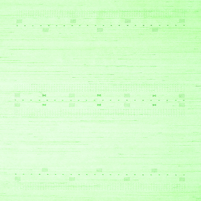Serging Thickness of Solid Green Modern Rug, con2367grn