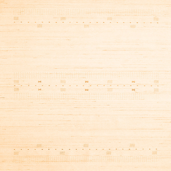 Round Machine Washable Solid Orange Modern Area Rugs, wshcon2367org