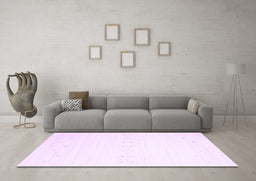 Machine Washable Solid Purple Modern Area Rugs in a Living Room, wshcon2367pur