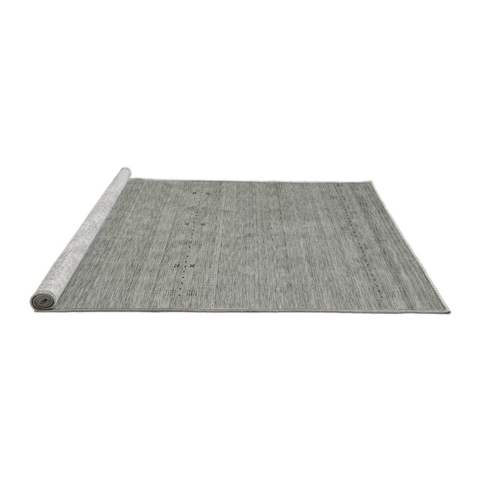 Serging Thickness of Machine Washable Contemporary Dark Gray Rug, wshcon2368