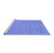 Sideview of Machine Washable Abstract Blue Contemporary Rug, wshcon2368blu