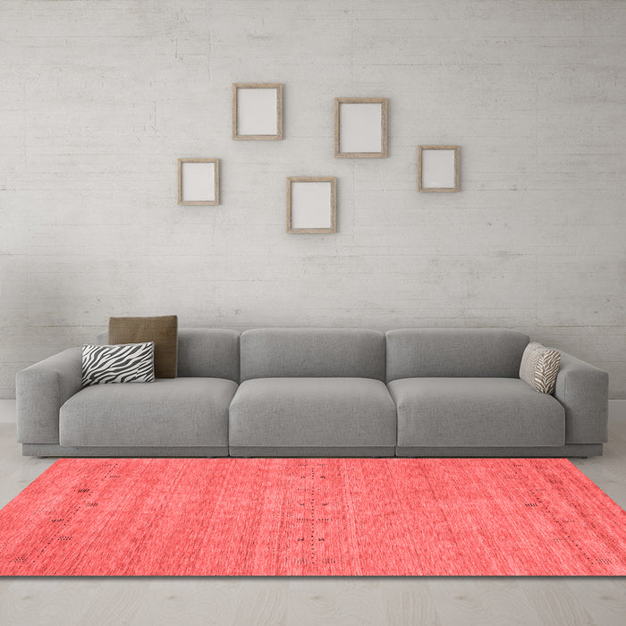 Contemporary Red Washable Rugs