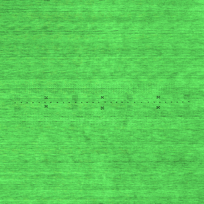 Serging Thickness of Machine Washable Abstract Green Contemporary Area Rugs, wshcon2368grn