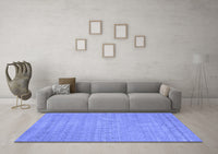 Machine Washable Abstract Blue Contemporary Rug, wshcon2368blu