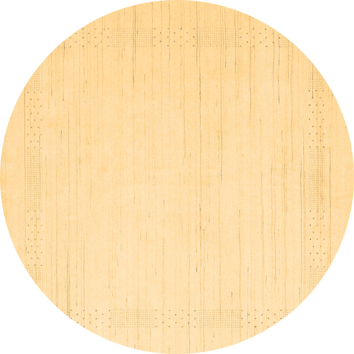Round Machine Washable Solid Brown Modern Rug, wshcon2369brn