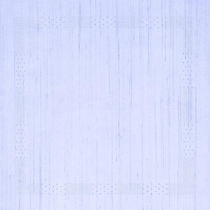 Square Machine Washable Solid Blue Modern Rug, wshcon2369blu