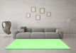 Machine Washable Solid Green Modern Area Rugs in a Living Room,, wshcon2369grn