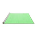 Sideview of Machine Washable Solid Emerald Green Modern Area Rugs, wshcon2369emgrn