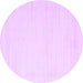 Round Solid Purple Modern Rug, con2369pur