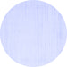 Round Solid Blue Modern Rug, con2369blu