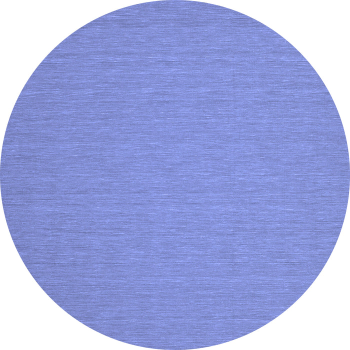 Round Abstract Blue Contemporary Rug, con236blu