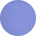 Round Abstract Blue Contemporary Rug, con236blu