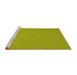 Sideview of Machine Washable Abstract Yellow Contemporary Rug, wshcon236yw