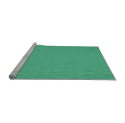 Sideview of Machine Washable Abstract Light Blue Contemporary Rug, wshcon236lblu