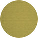 Round Abstract Brown Contemporary Rug, con236brn