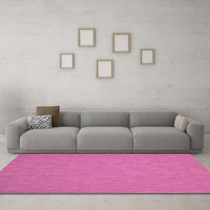 Machine Washable Abstract Pink Contemporary Rug in a Living Room, wshcon236pnk