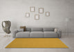 Machine Washable Abstract Orange Contemporary Area Rugs in a Living Room, wshcon236org