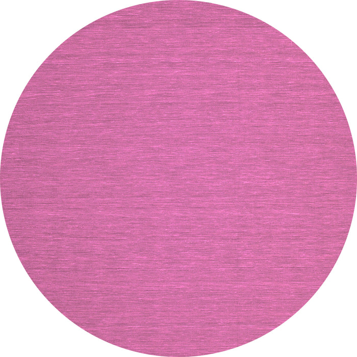 Round Machine Washable Abstract Pink Contemporary Rug, wshcon236pnk