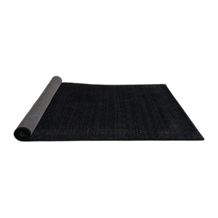 Thickness of Contemporary Black Modern Rug, con2370