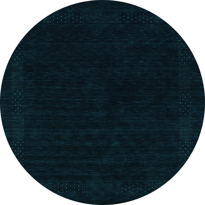Round Abstract Light Blue Contemporary Rug, con2370lblu