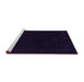 Sideview of Machine Washable Abstract Purple Contemporary Area Rugs, wshcon2370pur