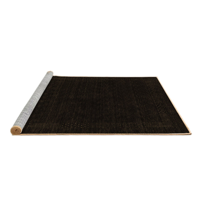 Sideview of Machine Washable Abstract Brown Contemporary Rug, wshcon2370brn