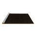 Sideview of Machine Washable Abstract Brown Contemporary Rug, wshcon2370brn