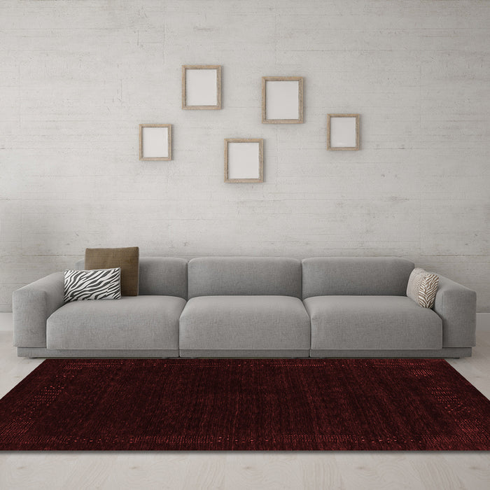 Contemporary Red Washable Rugs