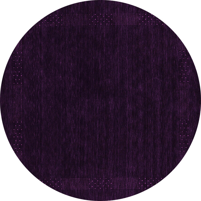 Round Abstract Pink Contemporary Rug, con2370pnk