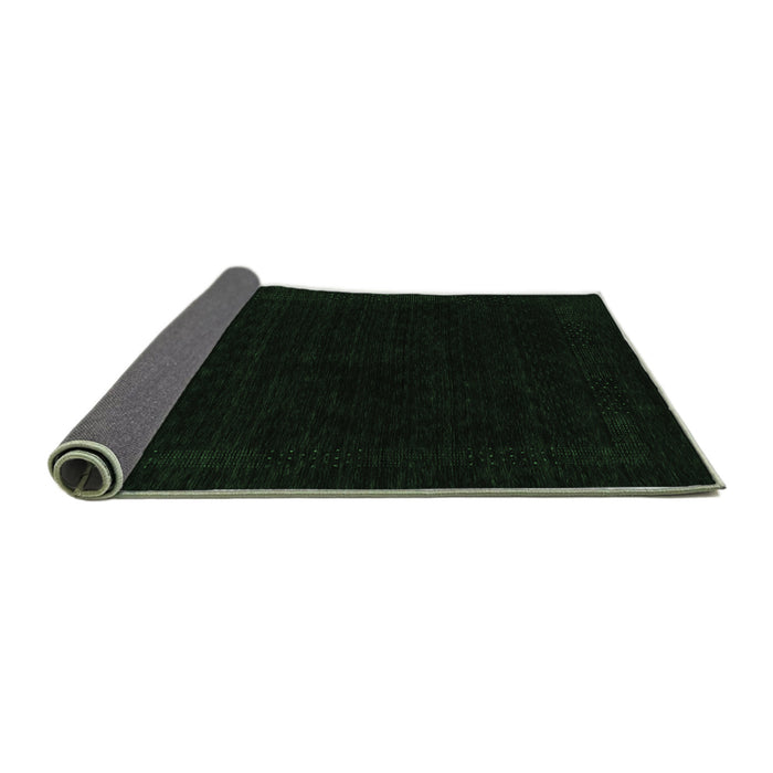 Sideview of Abstract Emerald Green Contemporary Rug, con2370emgrn