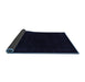 Sideview of Abstract Blue Contemporary Rug, con2370blu