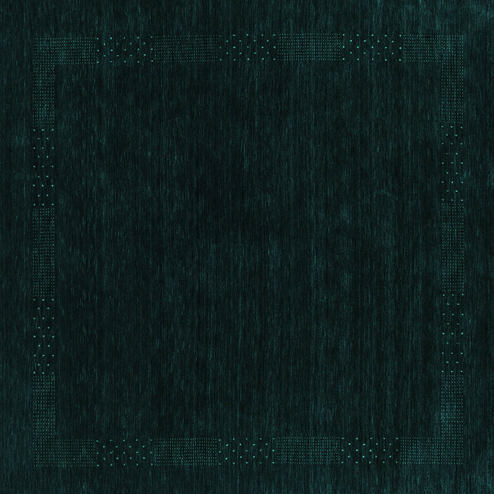 Square Machine Washable Abstract Turquoise Contemporary Area Rugs, wshcon2370turq