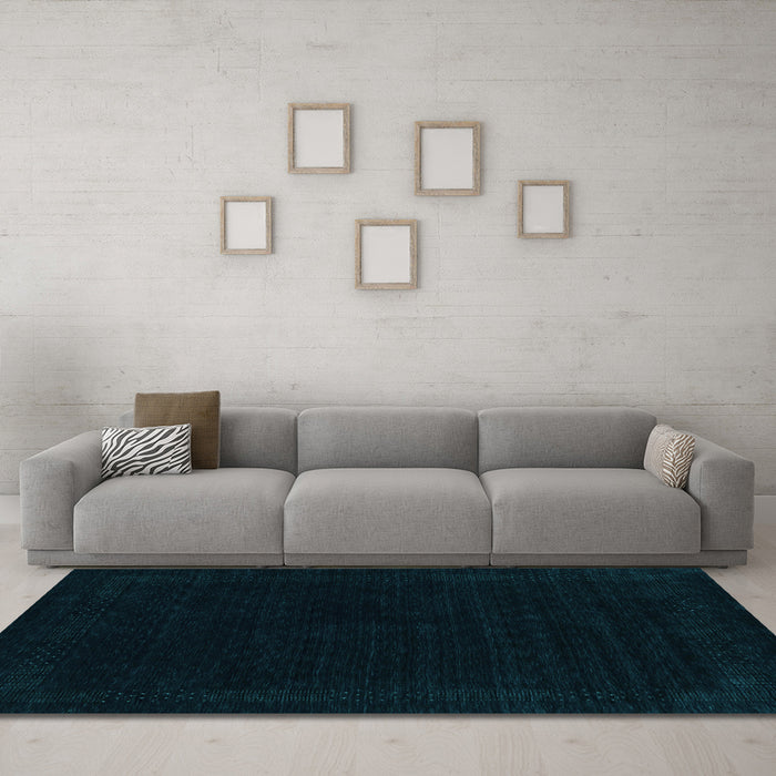 Machine Washable Abstract Light Blue Contemporary Rug in a Living Room, wshcon2370lblu