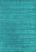 Machine Washable Abstract Turquoise Contemporary Area Rugs, wshcon2371turq