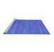 Sideview of Machine Washable Abstract Blue Contemporary Rug, wshcon2371blu