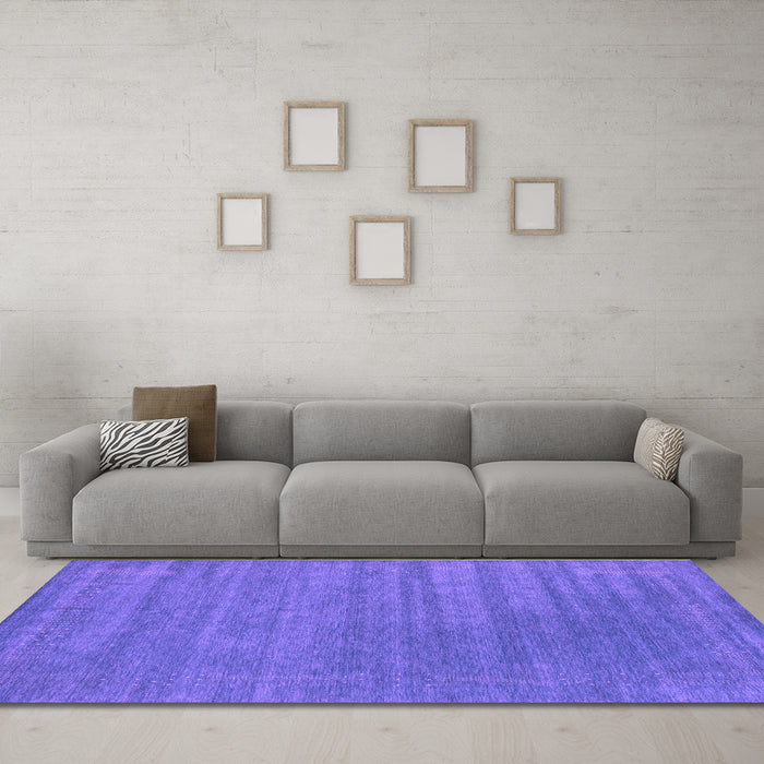 Machine Washable Abstract Purple Contemporary Area Rugs in a Living Room, wshcon2371pur