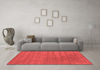 Machine Washable Abstract Red Contemporary Rug, wshcon2371red