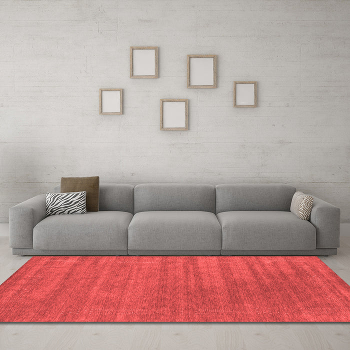Contemporary Red Washable Rugs