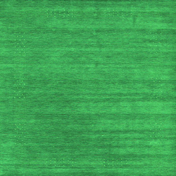 Round Machine Washable Abstract Green Contemporary Area Rugs, wshcon2371grn