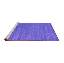 Sideview of Machine Washable Abstract Purple Contemporary Area Rugs, wshcon2371pur