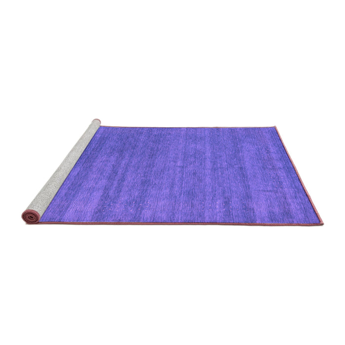 Sideview of Machine Washable Abstract Purple Contemporary Area Rugs, wshcon2371pur