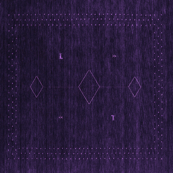 Square Machine Washable Abstract Purple Contemporary Area Rugs, wshcon2372pur