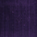 Square Machine Washable Abstract Purple Contemporary Area Rugs, wshcon2372pur