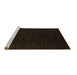 Sideview of Machine Washable Abstract Brown Contemporary Rug, wshcon2372brn