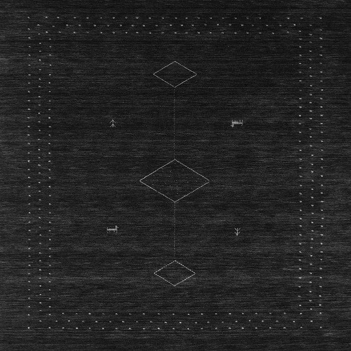 Round Machine Washable Abstract Gray Contemporary Rug, wshcon2372gry