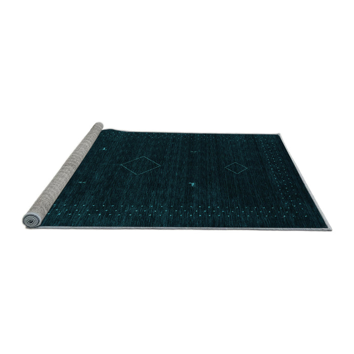 Sideview of Machine Washable Abstract Light Blue Contemporary Rug, wshcon2372lblu