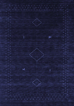 Abstract Blue Contemporary Rug, con2372blu