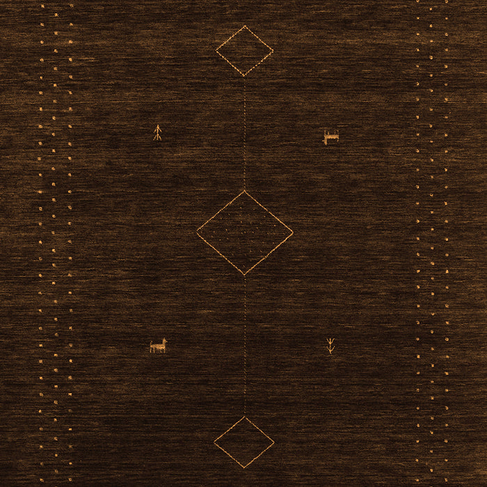 Abstract Orange Contemporary Rug, con2372org